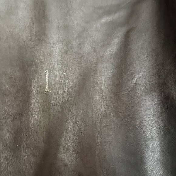 Roundtree & Yorke Mens Black Faux Leather Jacket Large With Stand Collar & Zip C - Picture 4 of 7